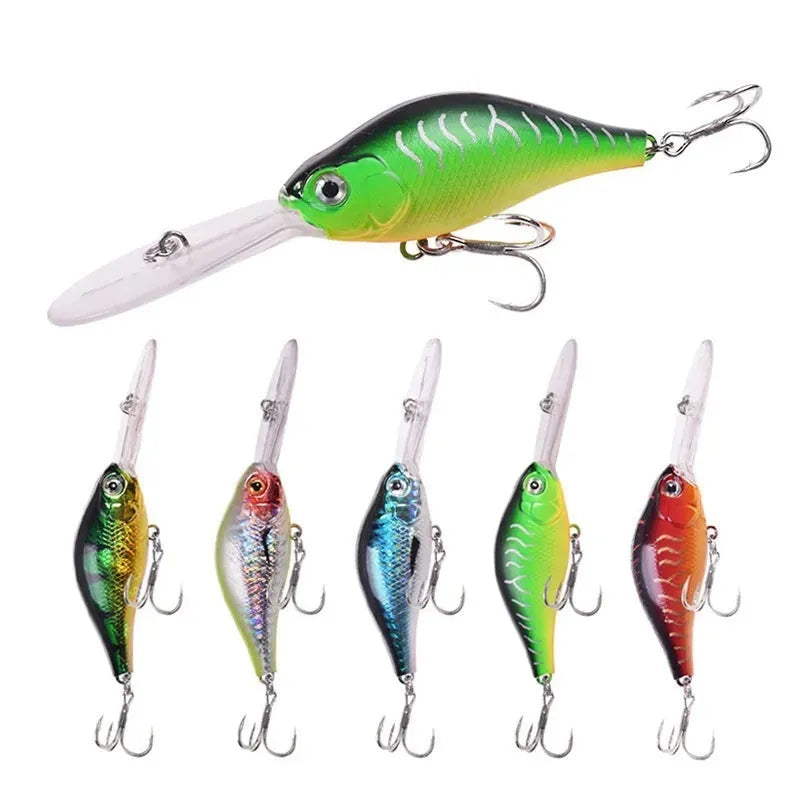 Floating Rock Little Fat Man 10.5cm deep diving mino fishing lure in multiple colours