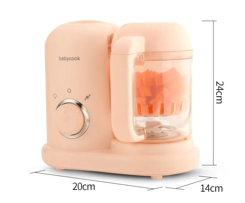 Green baby food processor steamer and blender with 10 litre capacity and double mixing blades
