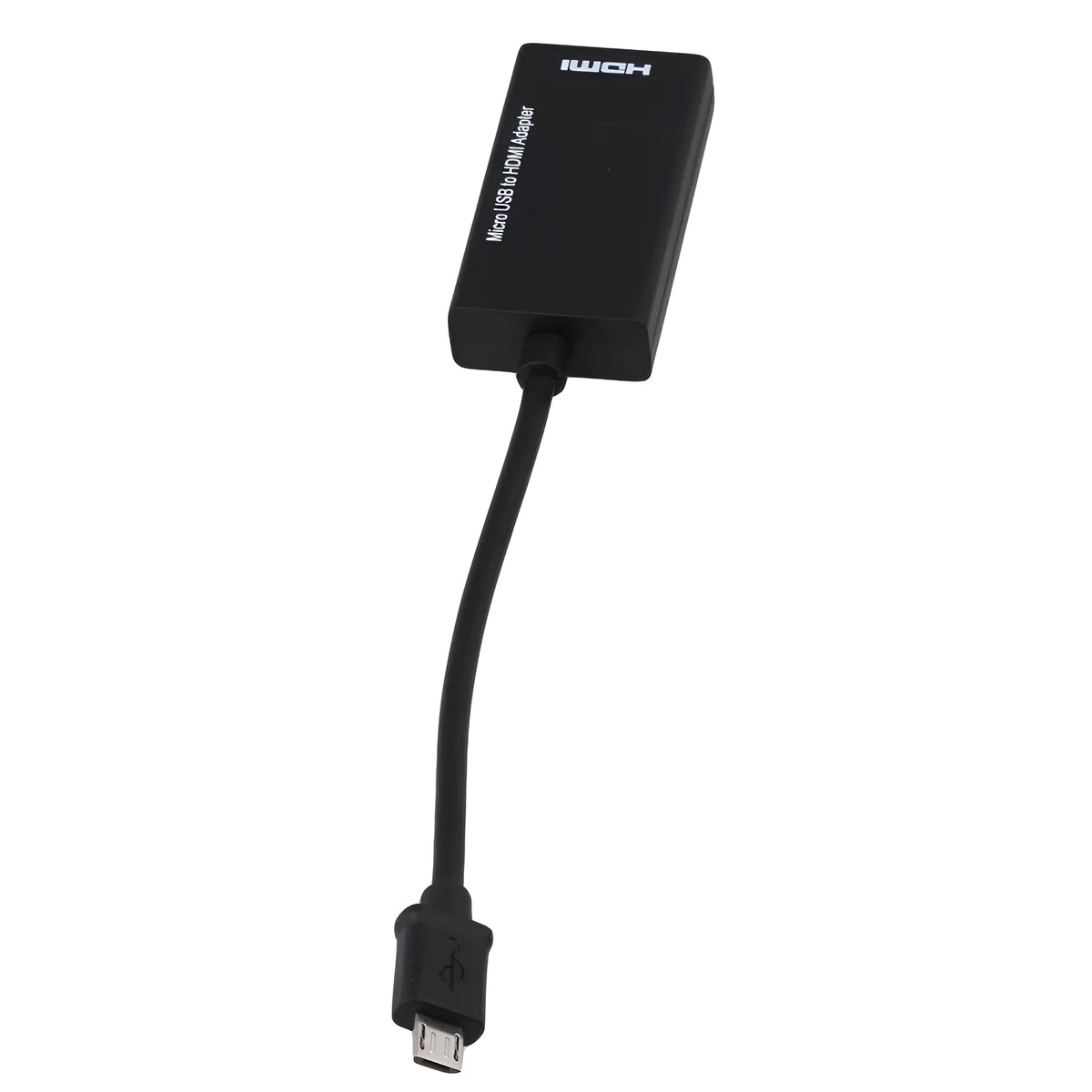 Black HD to HDMI cable adapter showing handset connector and HDMI plug