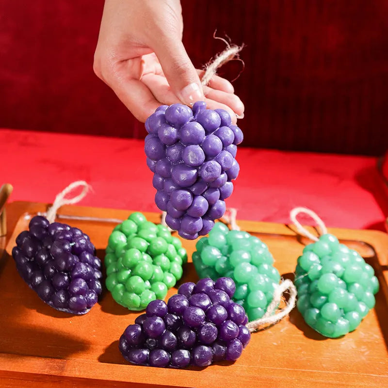 Grape cluster handmade soap bar in purple and green colour options