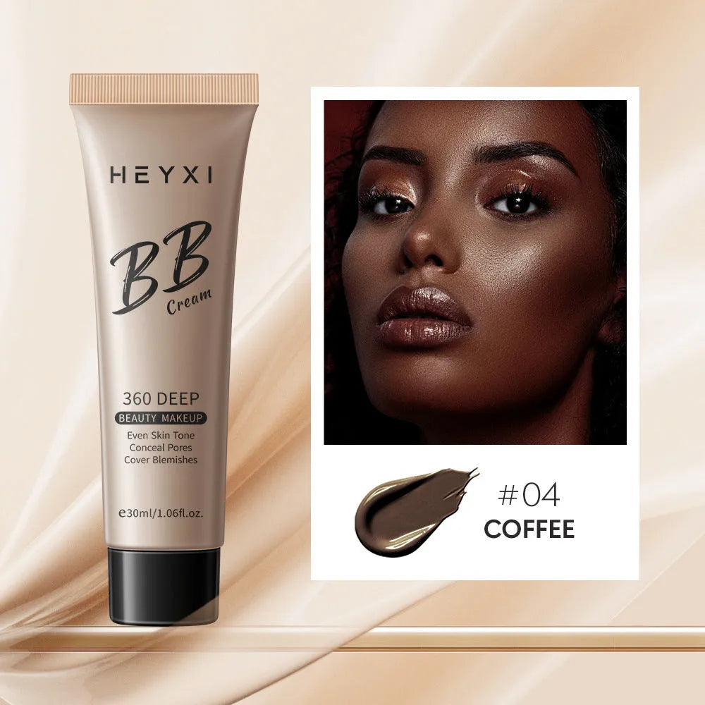 Waterproof sweat-proof BB cream in four shades with skincare properties