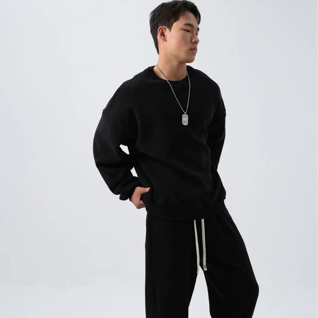 Men's polar fleece sports suit with crew neck top and padded trousers in multiple colour options