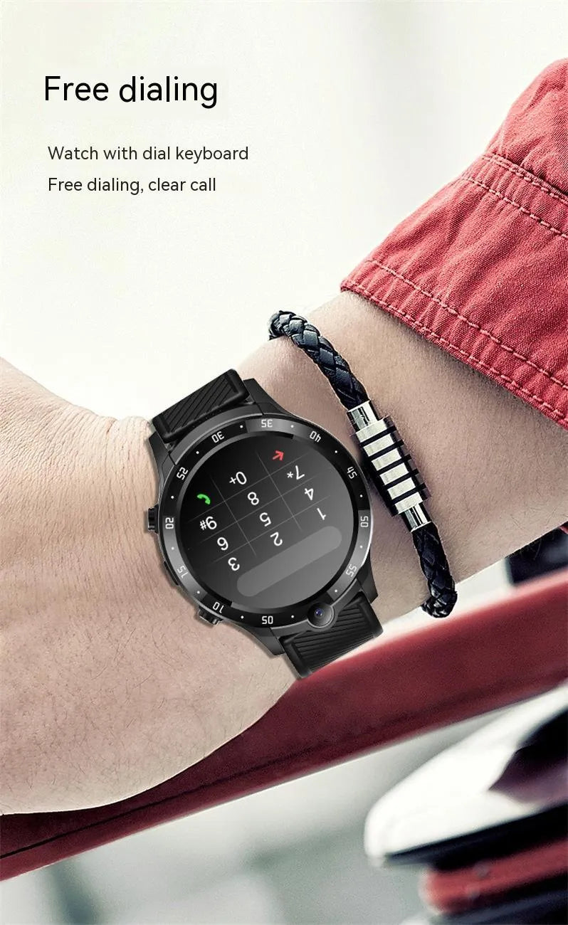 Black Smart Watch Watch3 with touch screen, Bluetooth calling, 600 mAh battery, and charging cable.