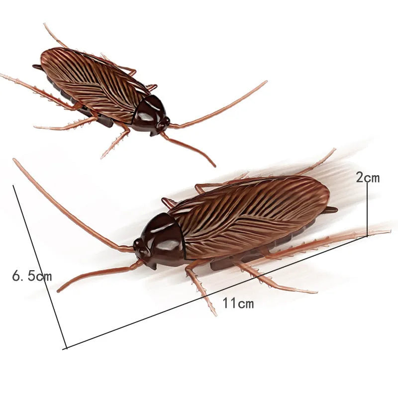 Electric vibration pet toy in choice of cockroach, tarantula, mouse, or dragonfly design.