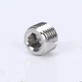 Stainless steel hexagonal bulkhead pipe plug with 3/8 inch threads