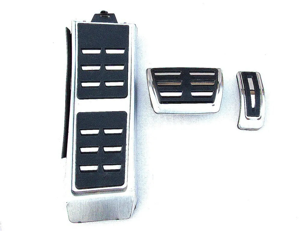 Porsche Macan stainless steel pedal set with 38cm × 12cm × 16cm dimensions in black finish