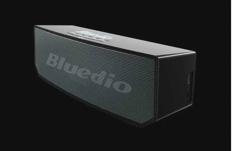 Black BS-6 Bluetooth smart speaker with compact 227x68x74mm dimensions