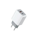 White phone fast charger set with USB interface and fireproof construction
