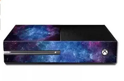 Five blue matte finish Xbox One console skin stickers in open OPP packaging