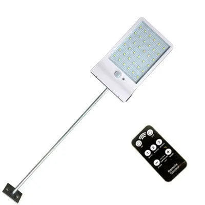 Black and white solar garden light with waterproof IP65 rating for outdoor balcony and courtyard use
