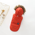 Hooded cotton dog coat in blue, red or beige, sizes S to XXL, general pet clothing