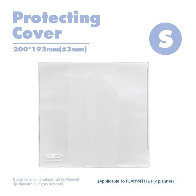 Embossed meter book notebook showing cover colour options including white, purple, blue, grey, and protective cover