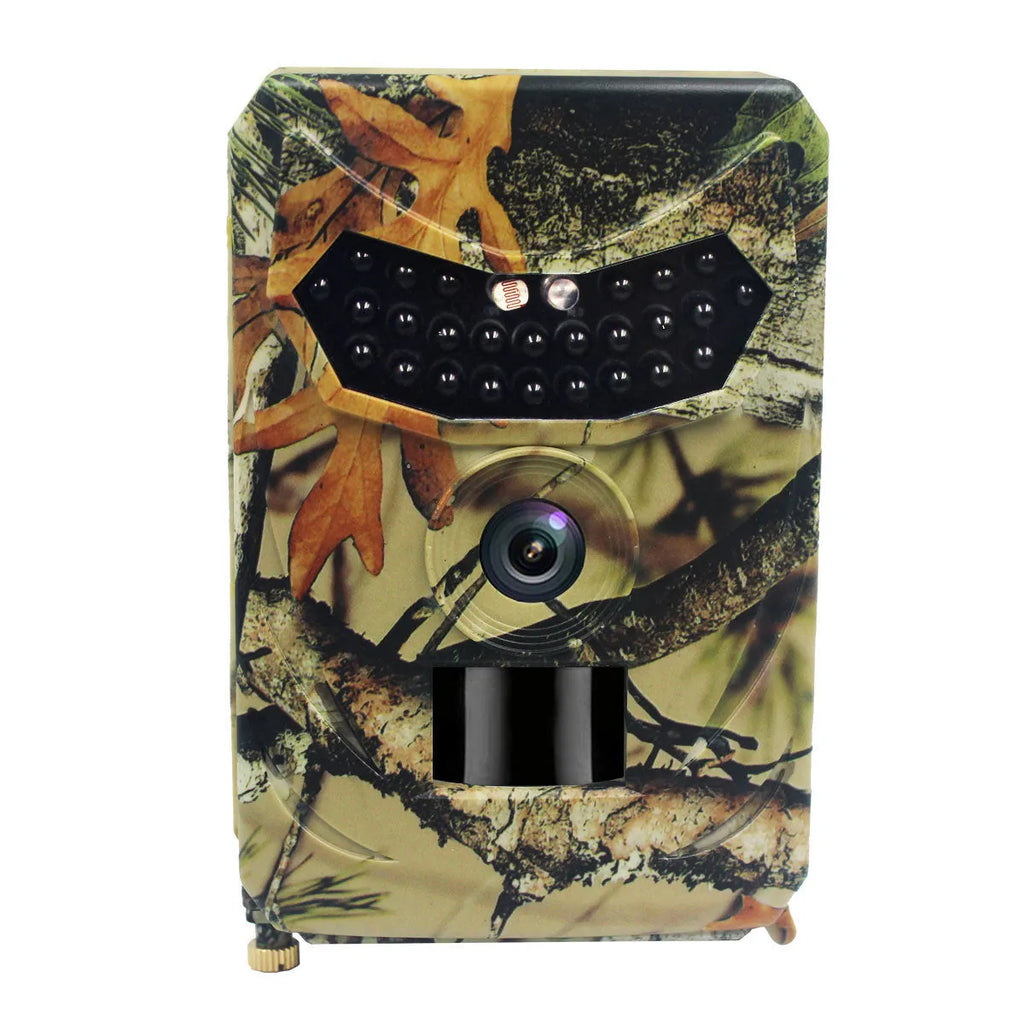 Yellow brown 16MP hunting game camera with infrared night vision and IP54 waterproof rating