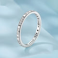 Silver ring with oxidised black I Love You moss design showing three available sizes