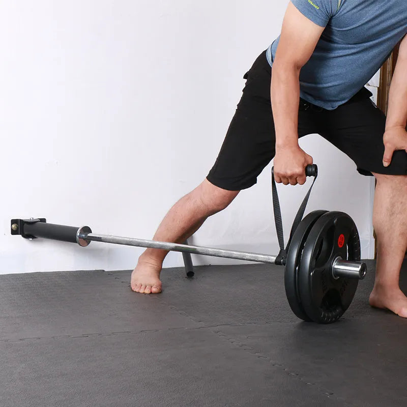 Steel wall-mounted barbell rack with 25 tubes for holding barbell bars.