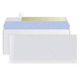 Blue confidential security envelope with self-adhesive tamper-evident seal showing 105x240mm dimensions