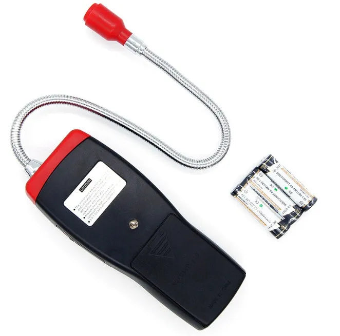 AS8800L portable flammable gas detector with LED display and alarm lights.
