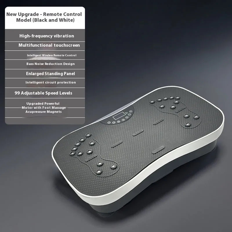 Multifunctional vibration power plate in black with wireless remote control