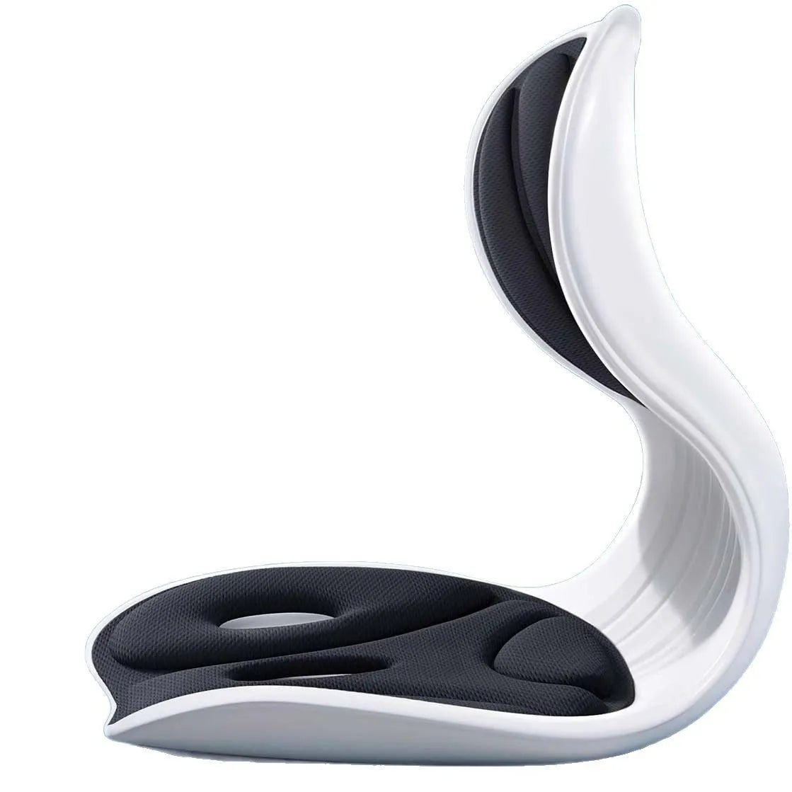 Grey and black waist support seat cushion with lumbar pillow for long sitting comfort
