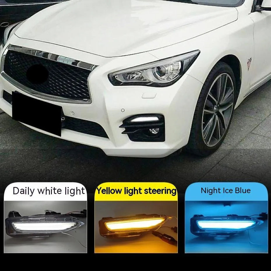 Infiniti Q50 Q70 front bumper LED turn signal and daytime running light replacement unit