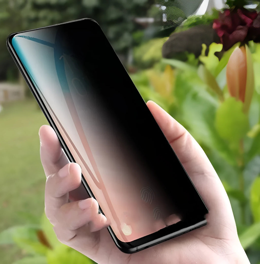 Tempered glass screen protector for Samsung Galaxy smartphones showing full-screen coverage.