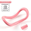 Yoga four piece fitness set showing leg beauty device, yoga ring, pedal tension device, and eight-figure tension rope.