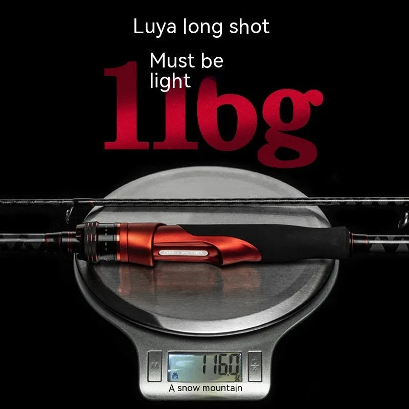 Carbon ultralight fishing rod with straight handle and pikestaff style options in 2.1m and 2.4m lengths