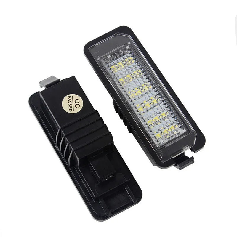 Volkswagen LED licence plate light upgrade kit for Golf Polo Phaeton models with SMD LEDs.