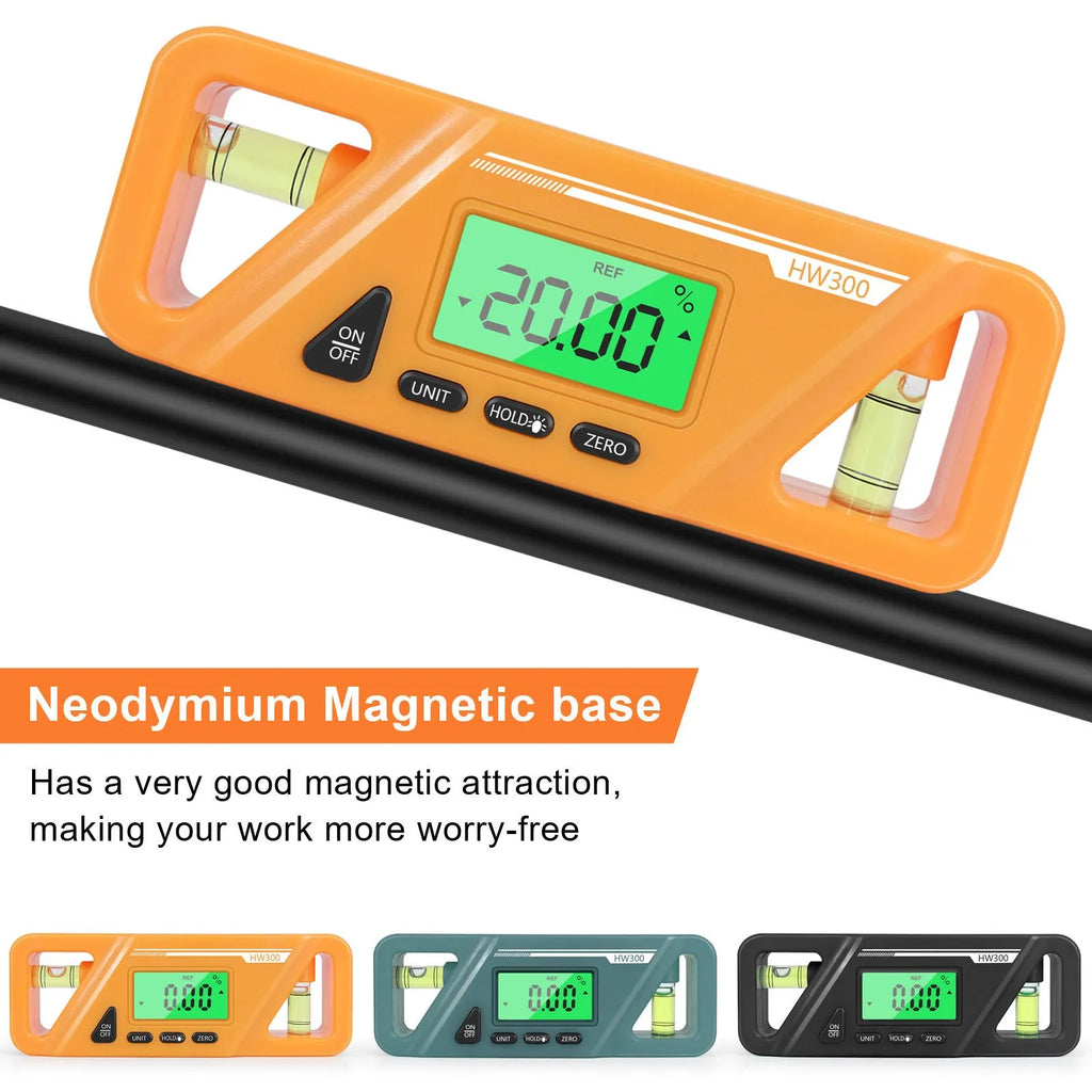 Digital magnetic inclinometer level meter with 115mm length for angle measurement