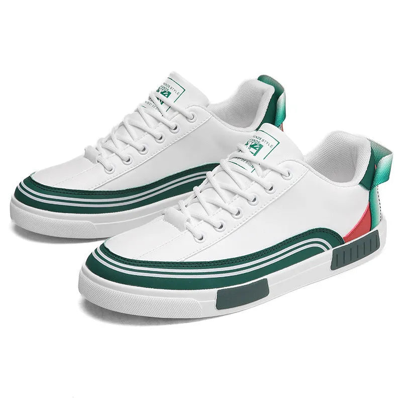 Men's breathable canvas casual shoes in Milan colourway with mesh panelling and flat heel