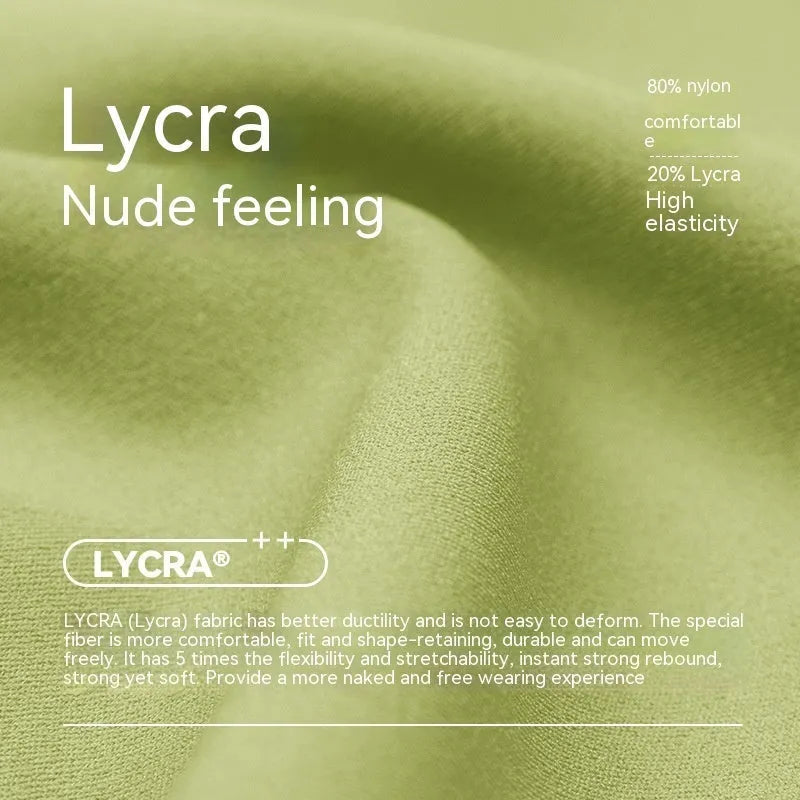 Women's high waist yoga shorts in leaf green colour made from nylon Lycra fabric