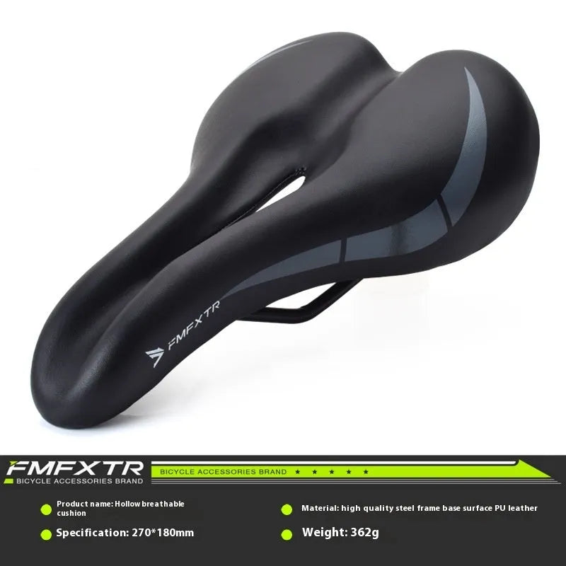 3147 hollow design bicycle saddle cushion measuring 270mm by 180mm with double rail mounting system