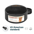 Black ABS plastic pet heating bowl with 35W constant temperature element and 2.2 litre capacity.