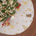 Plush Christmas tree rug with snowflake pattern in Christmas tree, cedar, or star style options