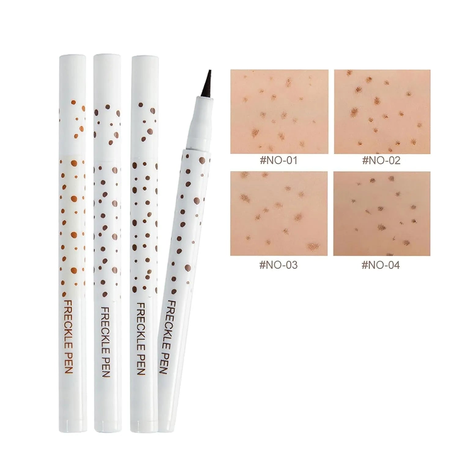 Dark brown waterproof freckle pen with precision tip for face and body application