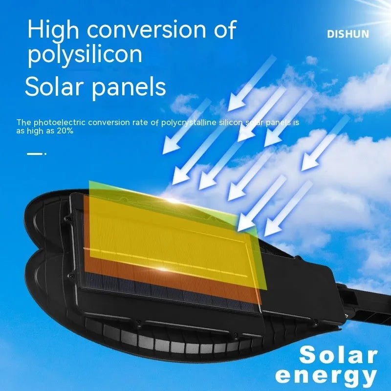 Six-eye sword design solar garden lamp with remote control for outdoor pathway and garden lighting