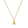 Ghost pendant necklace on a stainless steel chain with choice of cable, Figaro, or mini staple style.