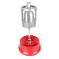 Portable aluminium hub balancer with non-rust base and bull's eye level for 1.5 to 4 inch hubs