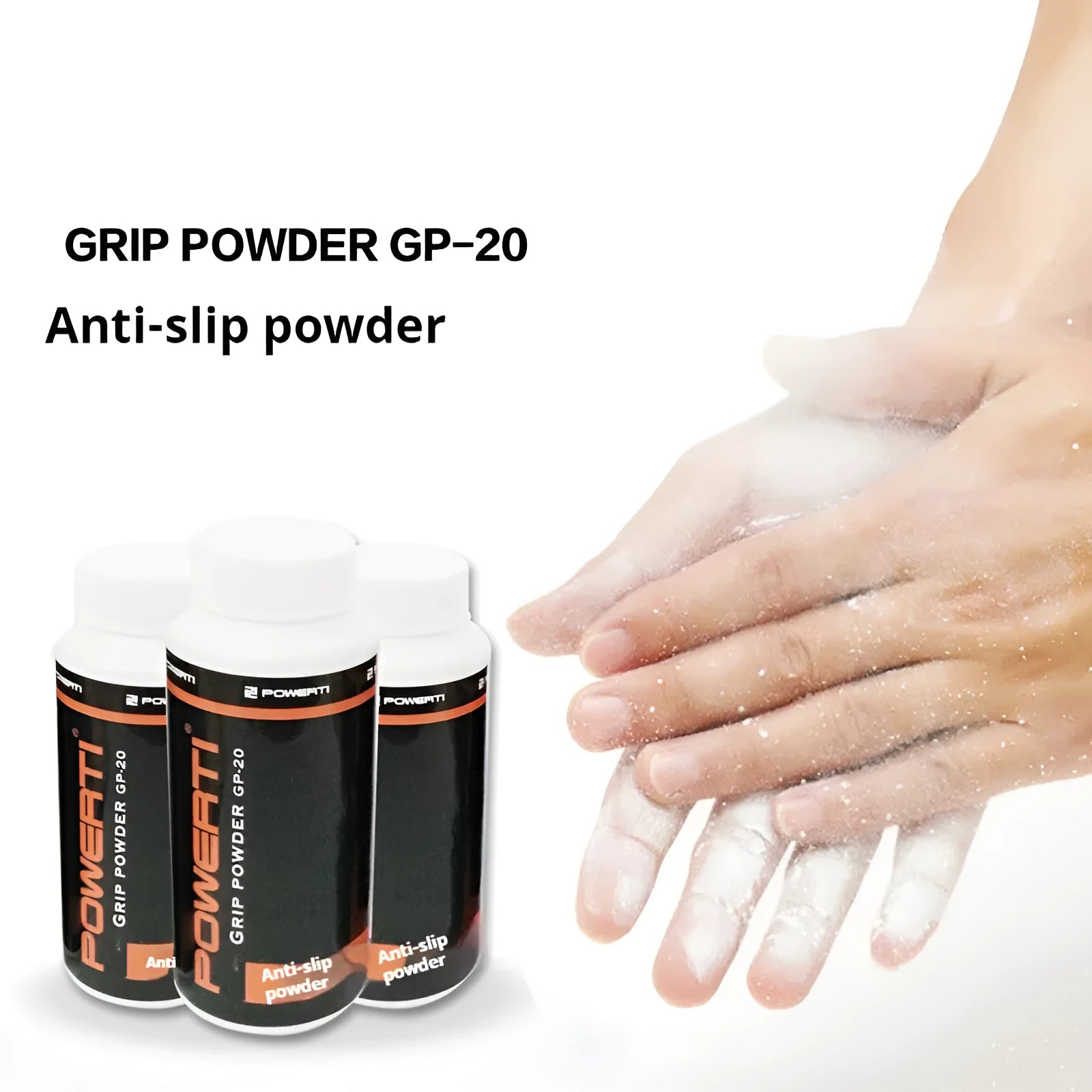 White magnesium carbonate sports anti-slip powder bottle for badminton tennis and gym use