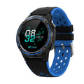 GPS smart watch with silicone sports bracelet and tempered glass screen