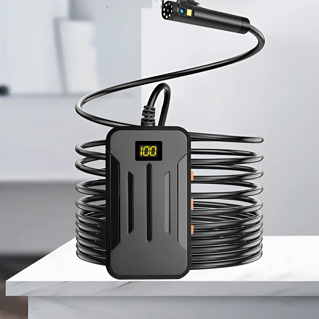 F300 wireless dual lens endoscope with 5.5mm and 8mm waterproof probes for inspection work