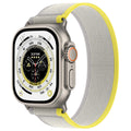 Nylon Apple Watch replacement band with wild diameter single ring in multiple colour options