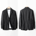 Men's linen casual blazer in loose fit with long sleeves for four seasons wear