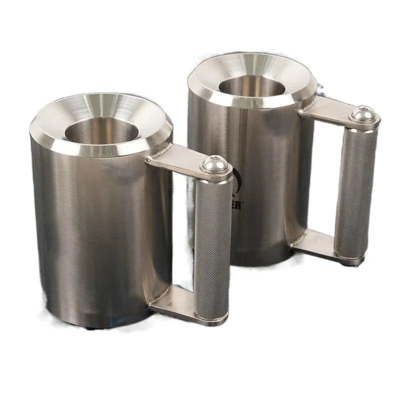 Silver stainless steel dumbbell cup weighing 8kg for strength training equipment