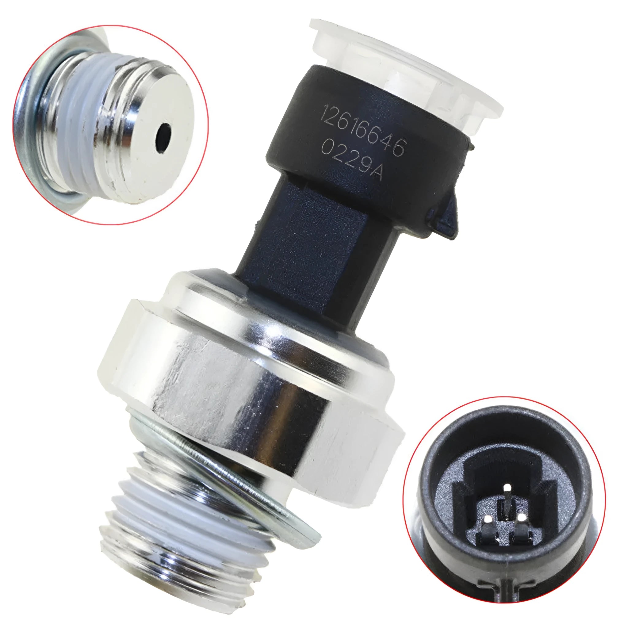 Oil pressure sensor for Buick and Chevrolet cars, part numbers 12573107 12567323 12562230 12614969 12616646.