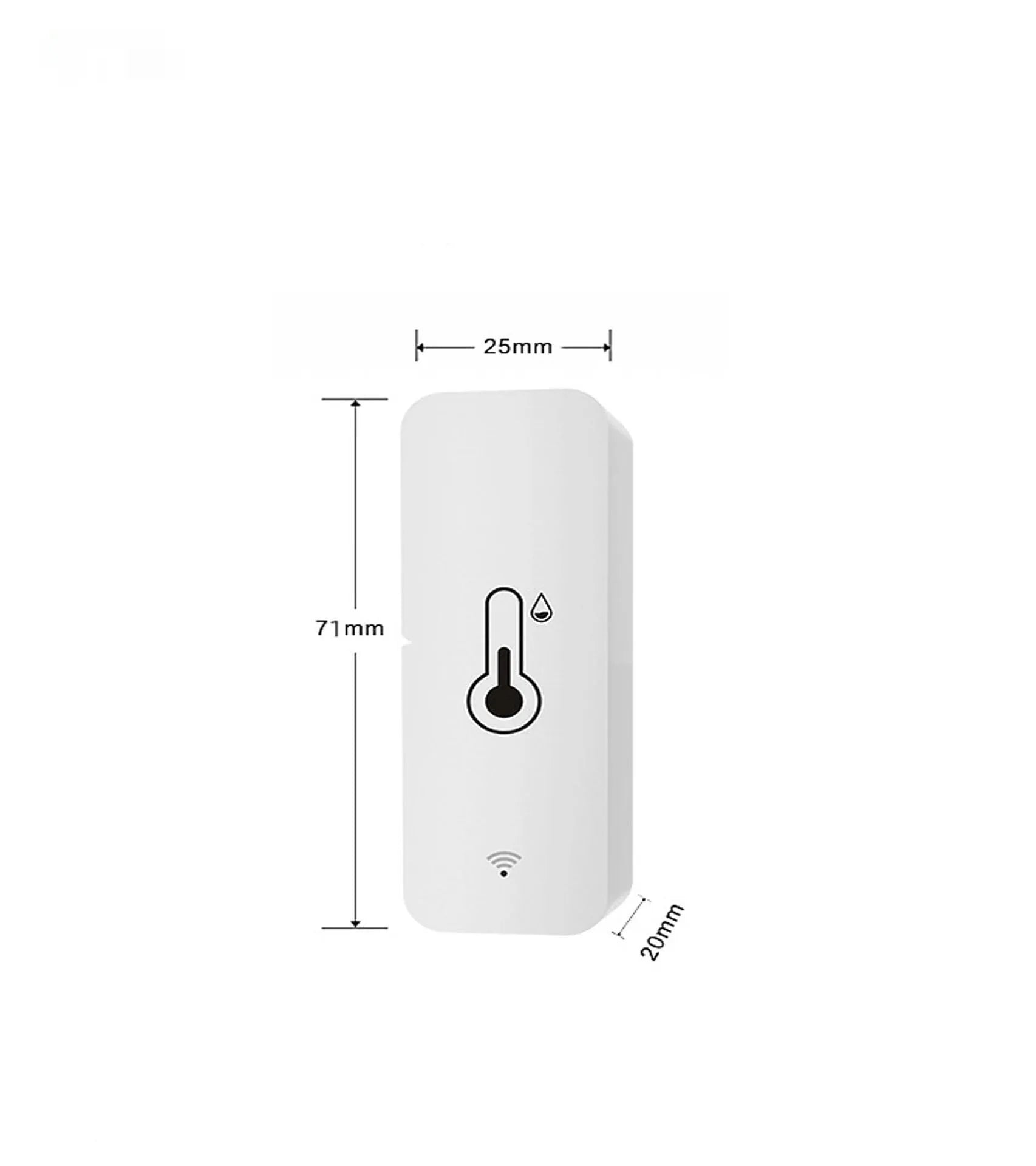 White ABS plastic smart WiFi Zigbee temperature and humidity sensor unit