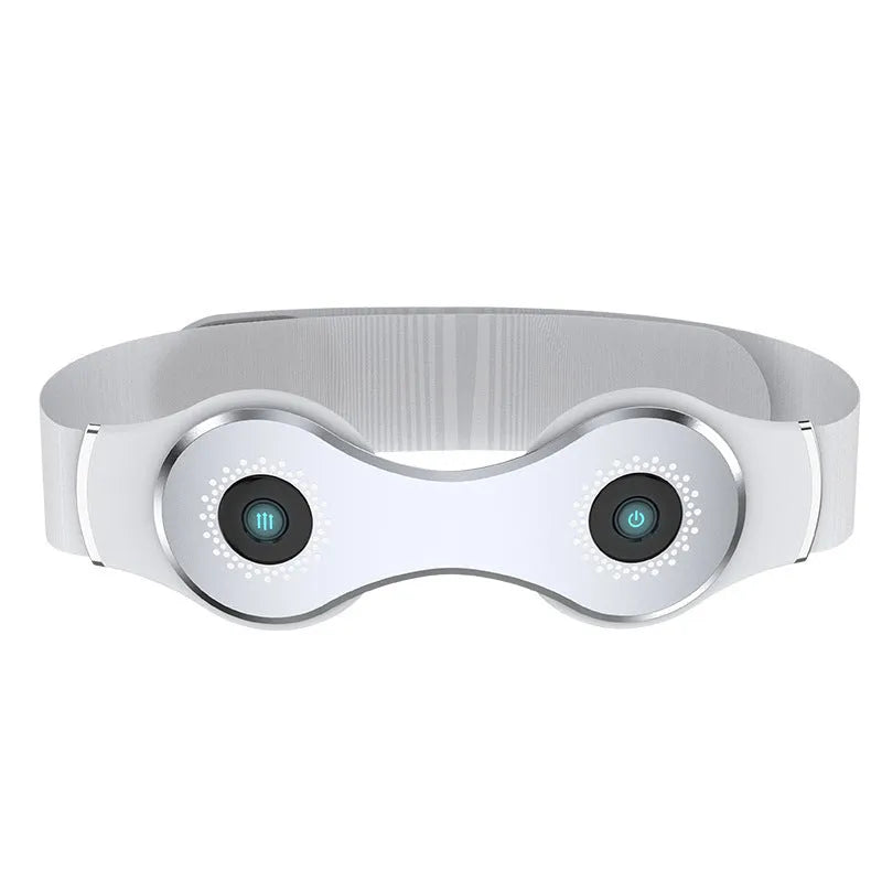 Far infrared lumbar massage belt, white, 25x8.5cm, rechargeable with Type-C, 3 gears