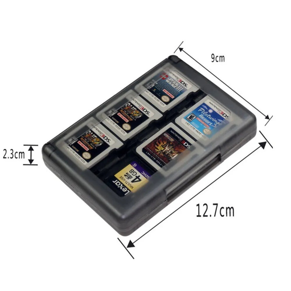 NDS 3DS 28-in-1 game card storage box in selected colour, showing game card slots.
