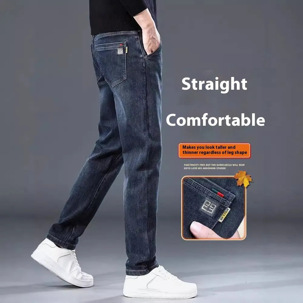 Slim straight casual trousers in polyester fabric with micro-elasticity for summer street fashion wear