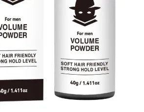 Disposable container of 40g hair styling powder for oil control and volume.